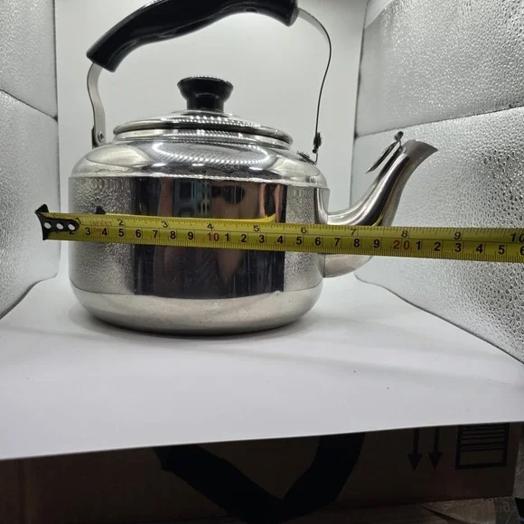 VTG Knapp Monarch Tea Pot Kettle Stainless Steel Vermont Country Store 3 Liter - Picture 10 of 10